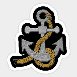 Gray Anchor and Rope Sticker